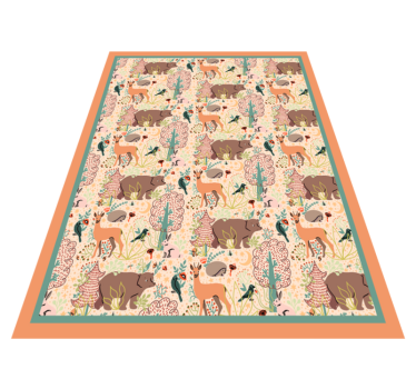 Tapete vinílico de animais design de criaturas da floresta - TenStickers
