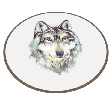 Tapete vinílico de animais ilustração de lobo - TenStickers