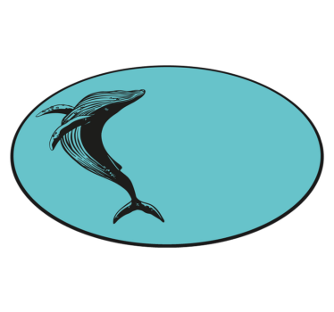 Tapete vinílico de animais motivo majestoso de baleia - TenStickers