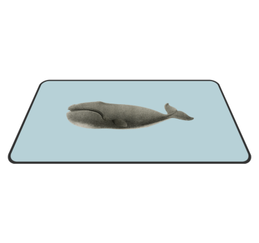 Tapete vinílico de animais desenho de silhueta de baleia - TenStickers