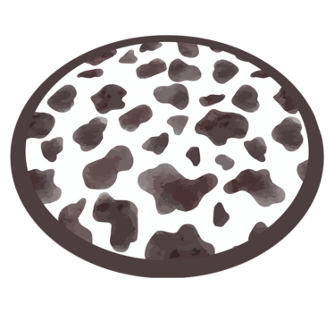 Tapete de vinil com estampa animal de vaca aquarela - TenStickers