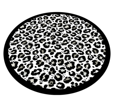 Tapete vinílico estampa de animal redondo de leopardo - TenStickers