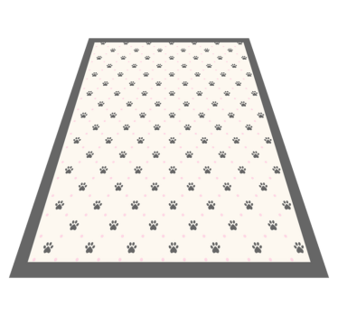 Tapete vinílico estampa de animal padrão de pegada - TenStickers