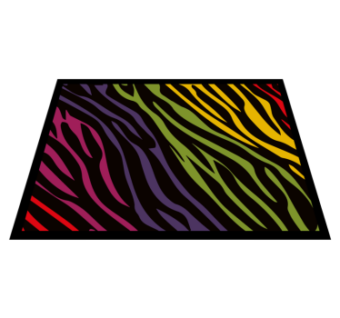 Tapete vinílico estampa de animal listras vibrantes de zebra - TenStickers