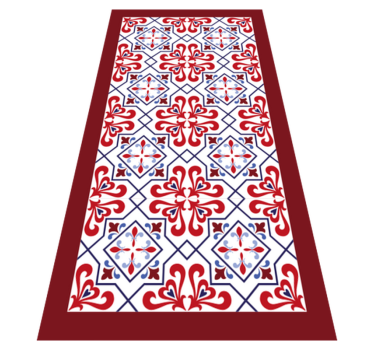 Tapete de azulejo beija vermelho e azul - TenStickers
