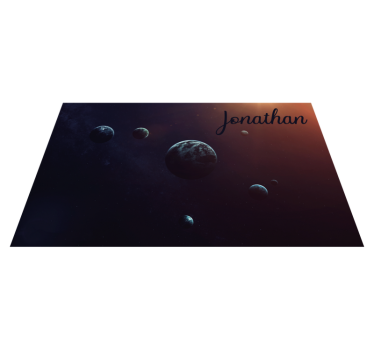 Tapete vinílico juvenil design celestial com nome - TenStickers