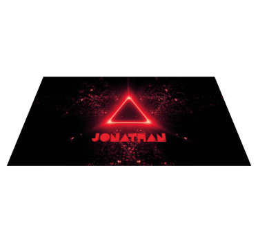 Tapete vinílico juvenil triângulo neon com nome - TenStickers