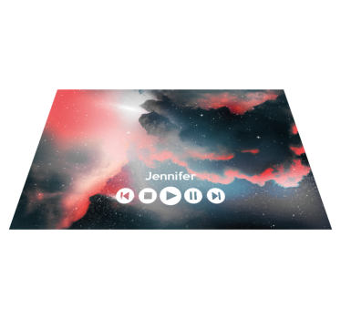 Tapete vinílico juvenil música personalizada do espaço - TenStickers