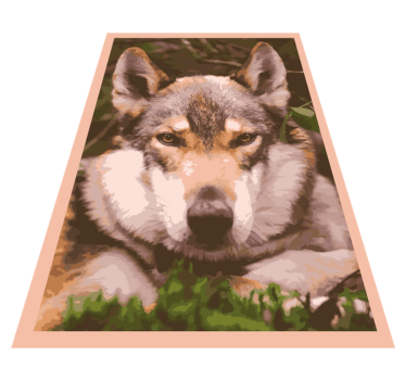 Tapete vinílico de animais desenho de cabeça de lobo - TenStickers