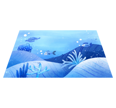 Peixes e plantas tapete da natureza - TenStickers