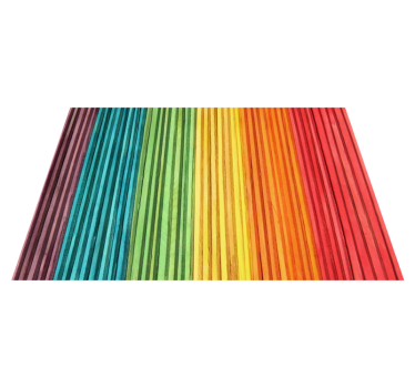 Piso de vinil com efeito de madeira em tábuas de madeira colorida - TenStickers