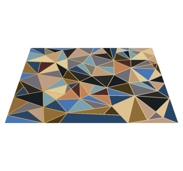 Piso de vinil mosaico geométrico multicolorido - TenStickers
