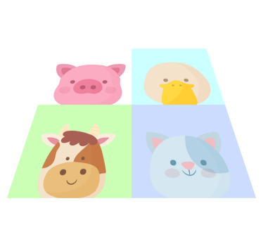 4 tapetes bonitos com estampas de animais de fazenda - TenStickers