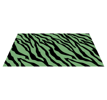 Tapete vinílico estampa de animal listras verdes zebra - TenStickers