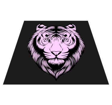 Tapete vinílico de animais tigre rosa feroz - TenStickers