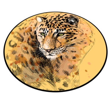 Tapete com estampa animal em forma de leopardo - TenStickers