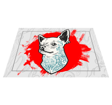 Tapete vinílico de animais retrato de cachorro chihuahua - TenStickers