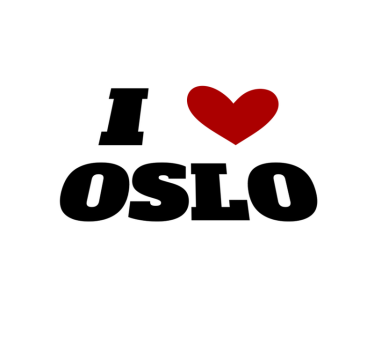 Tapete vinílico frases e textos eu adoro oslo - TenStickers