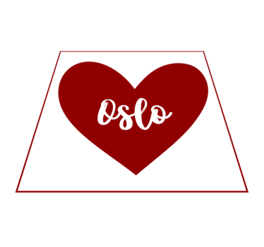 Tapete vinílico frases e textos coração de oslo - TenStickers