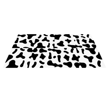 Tapete vinílico estampa de animal vaca preta e branca - TenStickers