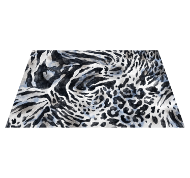 Tapete cinza zebra aquarela com estampa animal - TenStickers