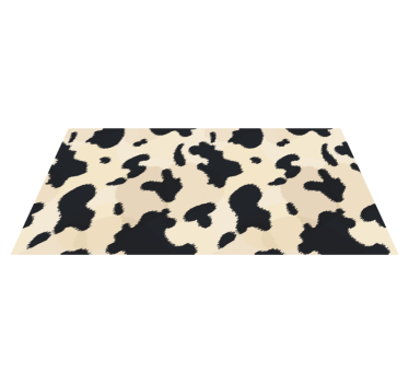 Tapete de estampa animal com textura de vaca branca - TenStickers