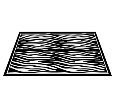 Tapete clássico preto e branco com estampa animal zebra - TenStickers