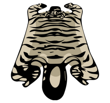 Tapete vinílico estampa de animal listras de tigre elegantes - TenStickers