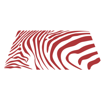 Tapete vermelho com riscas de zebra com estampa animal - TenStickers