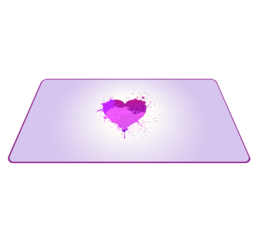 Tapete vinílico juvenil respingo de coração roxo - TenStickers
