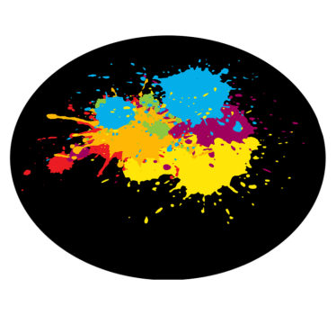 Tapete vinílico juvenil manchas coloridas - TenStickers
