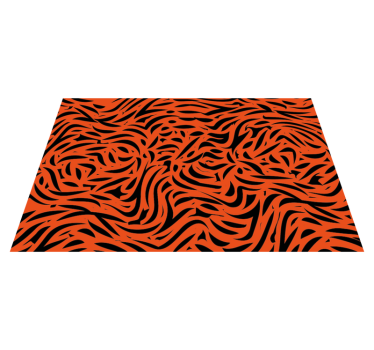 Tapete vinílico estampa de animal padrão laranja dinâmico - TenStickers
