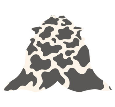Tapete vinílico estampa de animal conceito de couro de vaca - TenStickers
