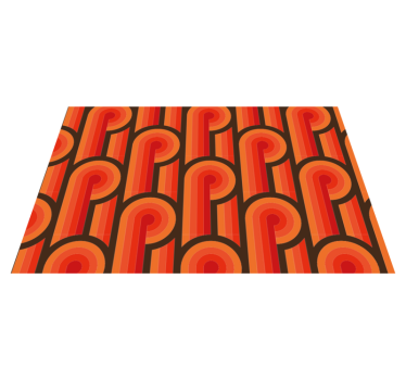 Tapete retro com nó laranja dos anos 70 - TenStickers