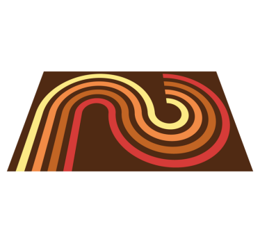 Tapete retro vintage retângulos pop dos anos 70 - TenStickers