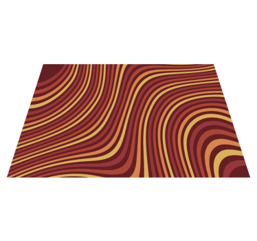 Tapete retro ondas arco-íris pop dos anos 70 - TenStickers