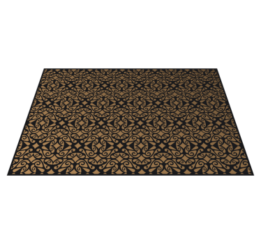 Tapete retro dourado com padrão vintage - TenStickers
