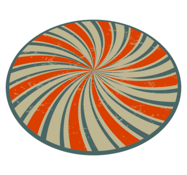 Tapete vinílico vintage design de redemoinho espiral - TenStickers