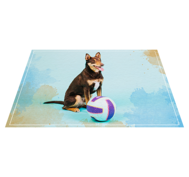 Tapete vinílico de animais companheiro canino brincalhão - TenStickers