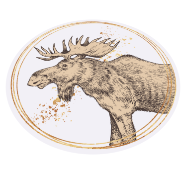 Tapete vinílico de animais ilustração majestosa de alce - TenStickers