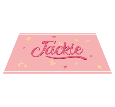 Tapete vinílico juvenil nome rosa com estrelas - TenStickers