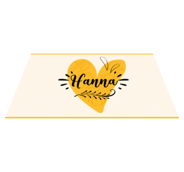 Tapete vinílico juvenil coração laranja personalizado - TenStickers