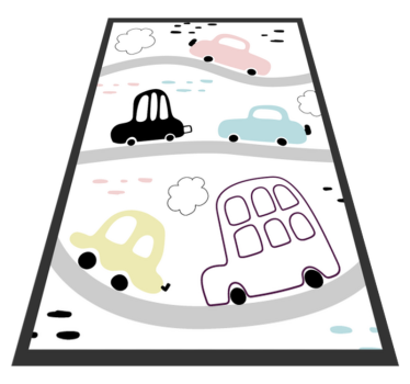 Tapete vinílico para bebés estradas escandinavas - TenStickers