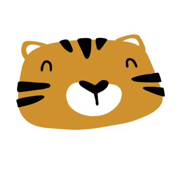 Tapete vinílico para bebés cara de tigre brincalhão - TenStickers