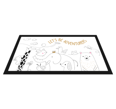 Tapete vinílico para bebés cena de aventura animal - TenStickers