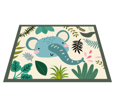 Tapete vinílico para bebés ilustração de elefante - TenStickers