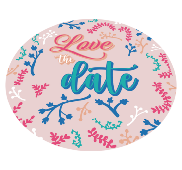Tapete vinílico frases e textos adorei a data - TenStickers