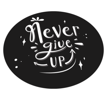 Tapete vinílico frases e textos nunca desista - TenStickers