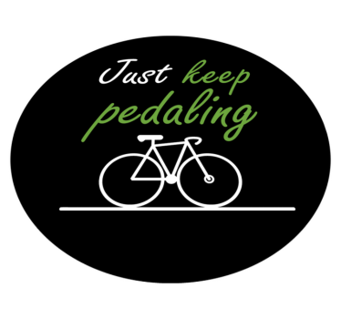 Tapete vinílico frases e textos continue pedalando - TenStickers