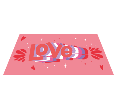 Tapete vinílico frases e textos carta de amor descolada - TenStickers